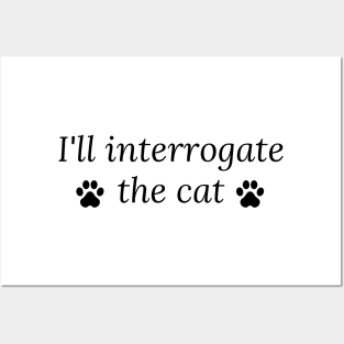 I'll Interrogate The Cat Castiel Misha Collins Supernatural Vintage Posters and Art